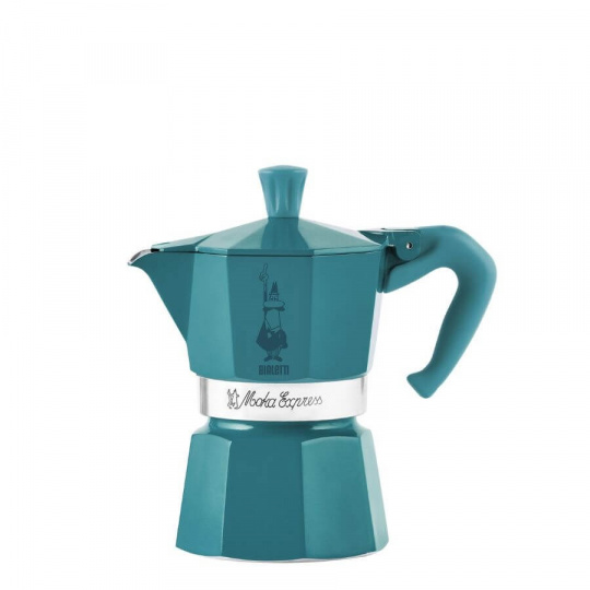 Bialetti Moka Express Winter Wonderland 3TZ cafe 140 ml Tyrkysová, stříbrná