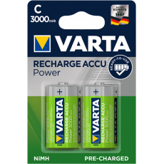 VARTA HR14 C Recharge Accu Power 3000 mAh 56714 Dobíjení akumulátorů 2 kusů Zelená