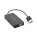 Gembird UHB-U2P4-04 rozbočovač rozhraní USB 2.0 480 Mbit/s Černá