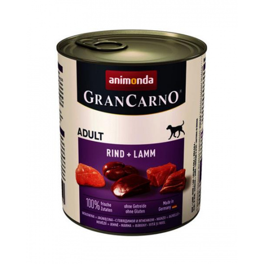 Animonda pes GRANCARNO konz. ADULT hovädzie/jahňacie 800g Animonda pes GRANCARNO konz. ADULT hovädzie/jahňacie 800g