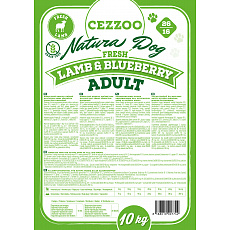 CEZZOO Natura Dog Fresh Lamb&Blueberry Adult GF 10kg CEZZOO Natura Dog Fresh Lamb&Blueberry Adult GF 10kg