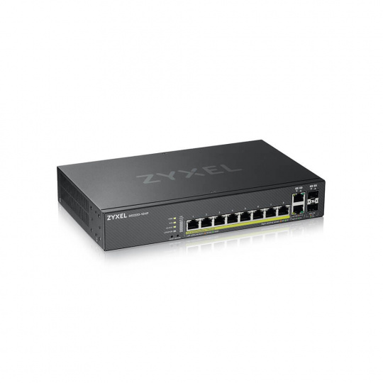 Zyxel GS2220-10HP-EU0101F síťový přepínač Řízený L2 Gigabit Ethernet (10/100/1000) Podpora napájení po Ethernetu (PoE) Černá