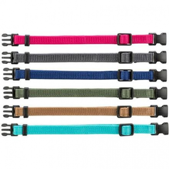 Balenie nylon.rozlišovacích obojkov pre šteniatka S-M 17-25cm/10mm, fuchs, sivá, modrá, khaki, oriešok, oceán Balenie nylon.rozlišovacích obojkov pre šteniatka S-M 17-25cm/10mm, fuchs, sivá, modrá, khaki, oriešok, oceán