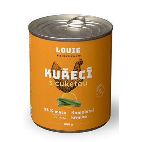 Louie Dog konz. Kuracie s cuketou 800g
