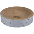 LILLY okrúhly škrabací pelech s catnipom, ø 45 × 10 cm, kartón, sivá