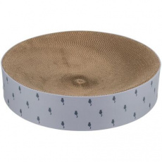 LILLY okrúhly škrabací pelech s catnipom, ø 45 × 10 cm, kartón, sivá