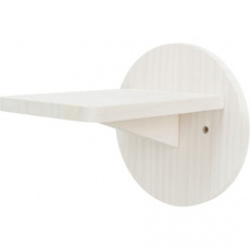 Schodík, prvok na stenu, o 19 × 22 cm, borovicové drevo, biela Schodík, prvok na stenu, o 19 × 22 cm, borovicové drevo, biela