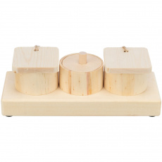 Snack Cups - interaktívna hra pre králiky, 15 x 4,5 x 6 cm, drevo