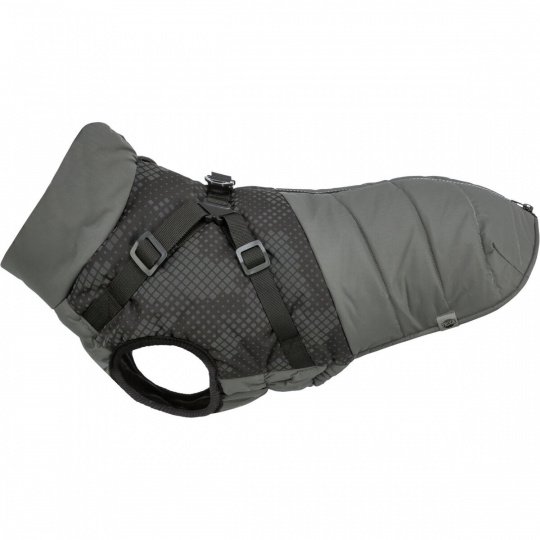 Reflexný oblečok PONTIS - vesta s postrojom, sivá