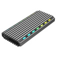 Gembird EE2280-U3C-03 USB 3.1 kryt pro disky M.2 NVMe, RGB, hliník