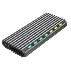 Gembird EE2280-U3C-03 USB 3.1 kryt pro disky M.2 NVMe, RGB, hliník