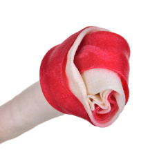 MACED Kost vázaná se slaninou - žvýkací pomůcka pro psy - 21 cm