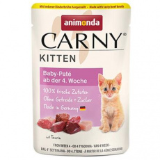 Carny Kitten 85 g Baby Paté, kapsička pre mačiatka Carny Kitten 85 g Baby Paté, kapsička pre mačiatka