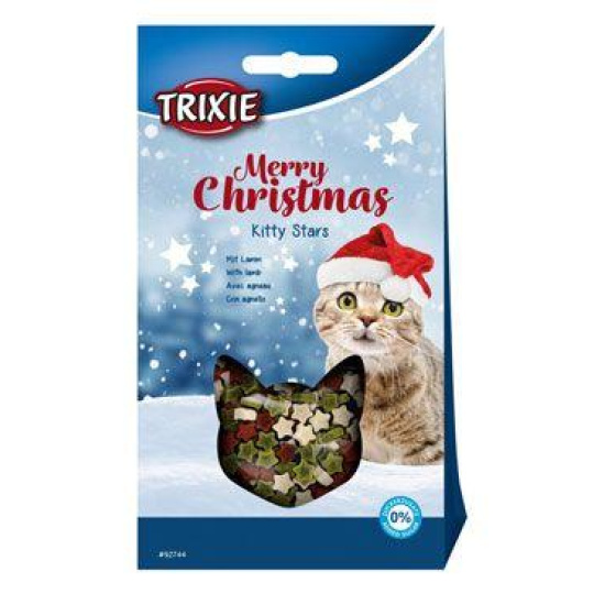 Vánoční PAMLSEK pro kočky Hvězdičky s jehněčím 140g TR
