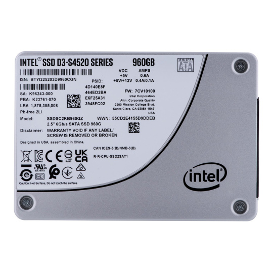 SSD Solidigm (Intel) S4520 960GB SATA 2.5" SSDSC2KB960GZ01 (DWPD up to 3)