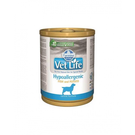 Farmina Vet Life dog hypoallergenic fish & potato konzerva 300 g Farmina Vet Life dog hypoallergenic fish & potato konzerva 300 g