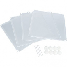 Rozširovacie plastové diely 35 x 35 cm k interiérovému výbehu #62460, 4 ks, biela