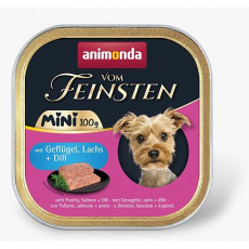 ANIMONDA paštika Vom Feinsten MINI - drůbeží, losos, kopr  pro psy 100 g