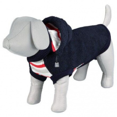 Tmavomodrá vlnená vesta s nápletmi ASSISI