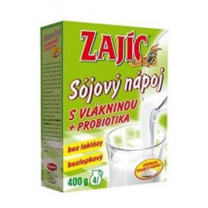 Nápoj Zajac sójový s vlákninou+probiotik 400g krabička Nápoj Zajac sójový s vlákninou+probiotik 400g krabička
