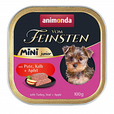 ANIMONDA paštéta Vom Feinsten MINI Junior - morka, teľacie, jablko pre psy 100 g