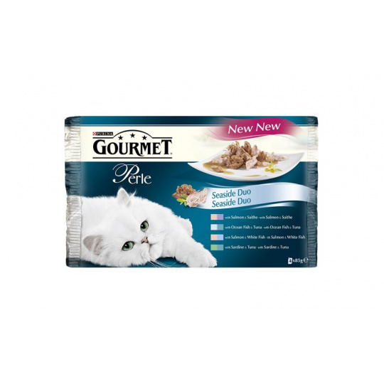 Nestlé GOURMET PERLE cat Multipack duo losos&treska kapsička 4x85 g Nestlé GOURMET PERLE cat Multipack duo losos&treska kapsička 4x85 g