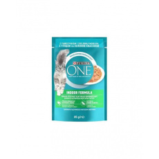 Nestlé PURINA ONE cat Indoor mini filety s tuniakom a zelenými fazuľkami v šťave 26x85g Nestlé PURINA ONE cat Indoor mini filety s tuniakom a zelenými fazuľkami v šťave 26x85g
