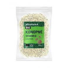 Allnature Konopné semienko lúpané BIO RAW 250g