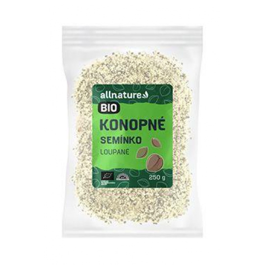 Allnature Konopné semienko lúpané BIO RAW 250g