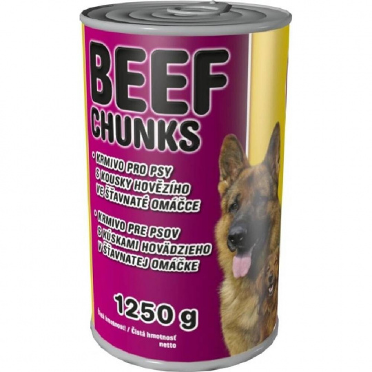 Delikan konzerva Beef Chunks Dog 1250 g Delikan konzerva Beef Chunks Dog 1250 g