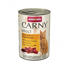 Animonda CARNY® cat Adult hovädzie,kura a kačacie srdiečka bal. 6 x 400 g konzerva