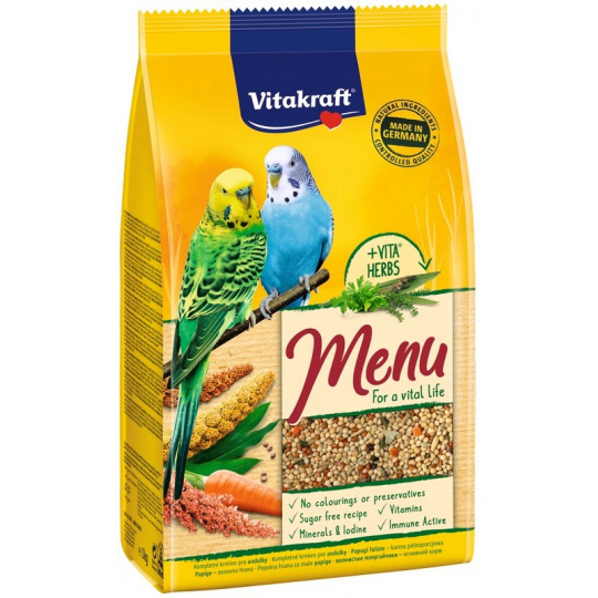 VITAKRAFT Menu Vital - krmivo pro andulku - 1 kg