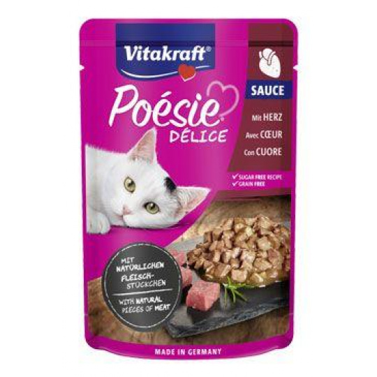 Vitakraft Cat Poésie Délice Sauce kapsička srdce 85g Vitakraft Cat Poésie Délice Sauce kapsička srdce 85g