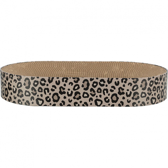 Kartónové škrabacie lôžko LEO, s catnipom, 63 x 10 x 35 cm, hnedá/leopardia Kartónové škrabacie lôžko LEO, s catnipom, 63 x 10 x 35 cm, hnedá/leopardia