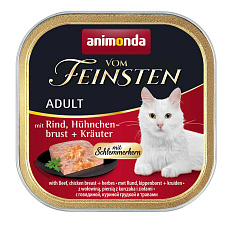 V.Feinsten CORE hovädzie, kuracie prsia + bylinky pre mačky 100g
