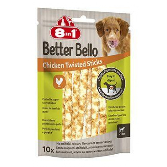 Pochúťka 8in1 Better Bello Chicken Sticks 60g/10ks