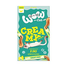 WOW Cat poch. Creamy Snack s hovädzím 5x15g
