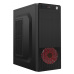Gembird ATX case Fornax 150R USB 3.0 red fan Midi Tower Černá