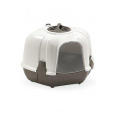 WC mačka Mega Corner 52x59,5x44,5cm hnedá/biela