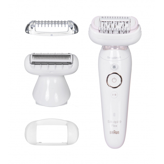 BRAUN Silk-épil 9 Flex 9002 Depilátor 40 pinzeta/pinzety Bílá, Zlato