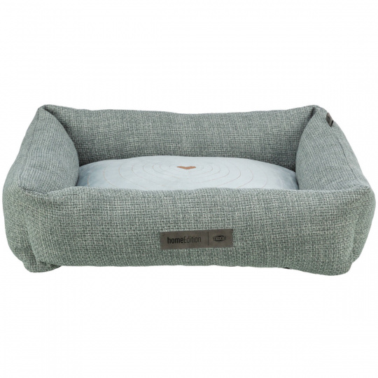 Pelech VIVIANA, obdĺžnikový s vankúšovým okrajom, zamatová tkanina, modrosivá