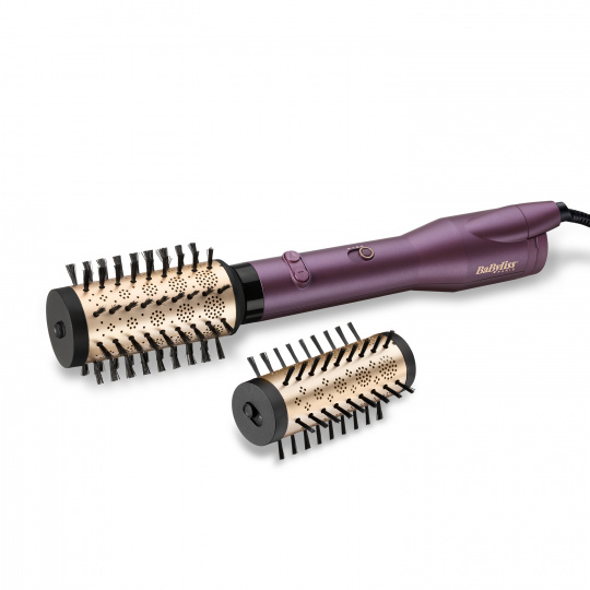 BaByliss Big Hair Dual Kartáč na horký vzduch Teplé Černá, Růžové zlato, Fialová 650 W 2,5 m