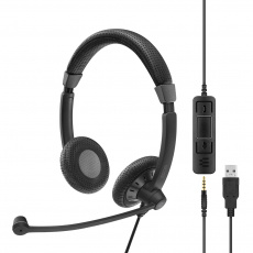 EPOS | SENNHEISER IMPACT SC 75 USB MS Sluchátka s mikrofonem Kabel Přes hlavu Hovory/hudba USB Typ-A Černá