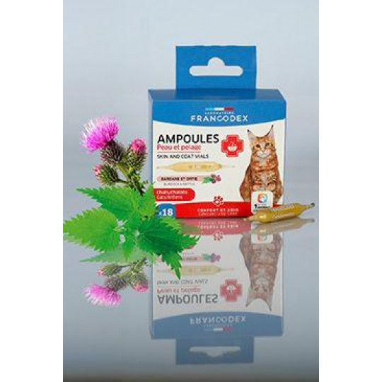 Francodex Skin and Coat ampulky mačka, mačiatko 18x1ml Francodex Skin and Coat ampulky mačka, mačiatko 18x1ml