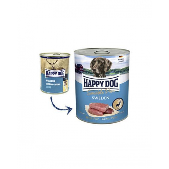 Happy Dog PREMIUM - Fleisch Pur - jelenie mäso konzerva 800 g Happy Dog PREMIUM - Fleisch Pur - jelenie mäso konzerva 800 g