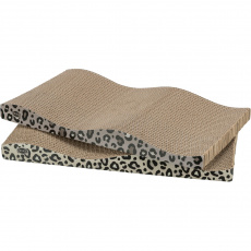 Škrabací kartón LEO, vlnovka s catnipom, 44 x 6 x 25 cm, 2 ks, leopardí Škrabací kartón LEO, vlnovka s catnipom, 44 x 6 x 25 cm, 2 ks, leopardí
