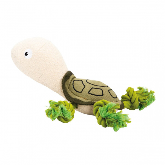 Morská korytnačka HipHop Dog, 30 cm, látková hračka s bavlnenými uzlami, zelená/krémová Morská korytnačka HipHop Dog, 30 cm, látková hračka s bavlnenými uzlami, zelená/krémová