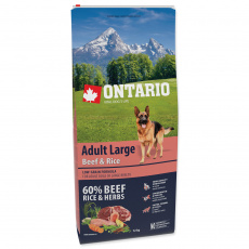 ONTARIO Dog Adult Large Beef & Rice 12kg