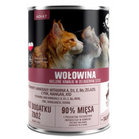 PET REPUBLIC Adult Beef - mokré krmivo pro kočky - 400g