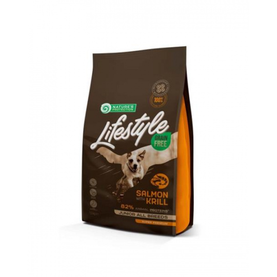 Natures P Lifestyle dog junior all breeds losos & krill 1,5 kg